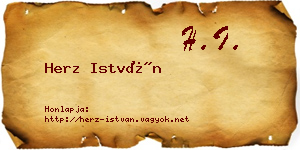 Herz István névjegykártya