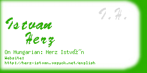 istvan herz business card